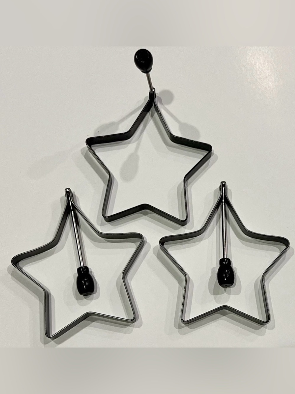 ⭐️ 3 - Pampered Chef Star Pancake Molds With Handle Cooking USA⭐️